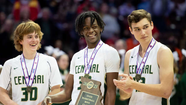 New Madrid County Central defeated Lutheran North to win the 2023 Missouri Class 3 boys basketball championship