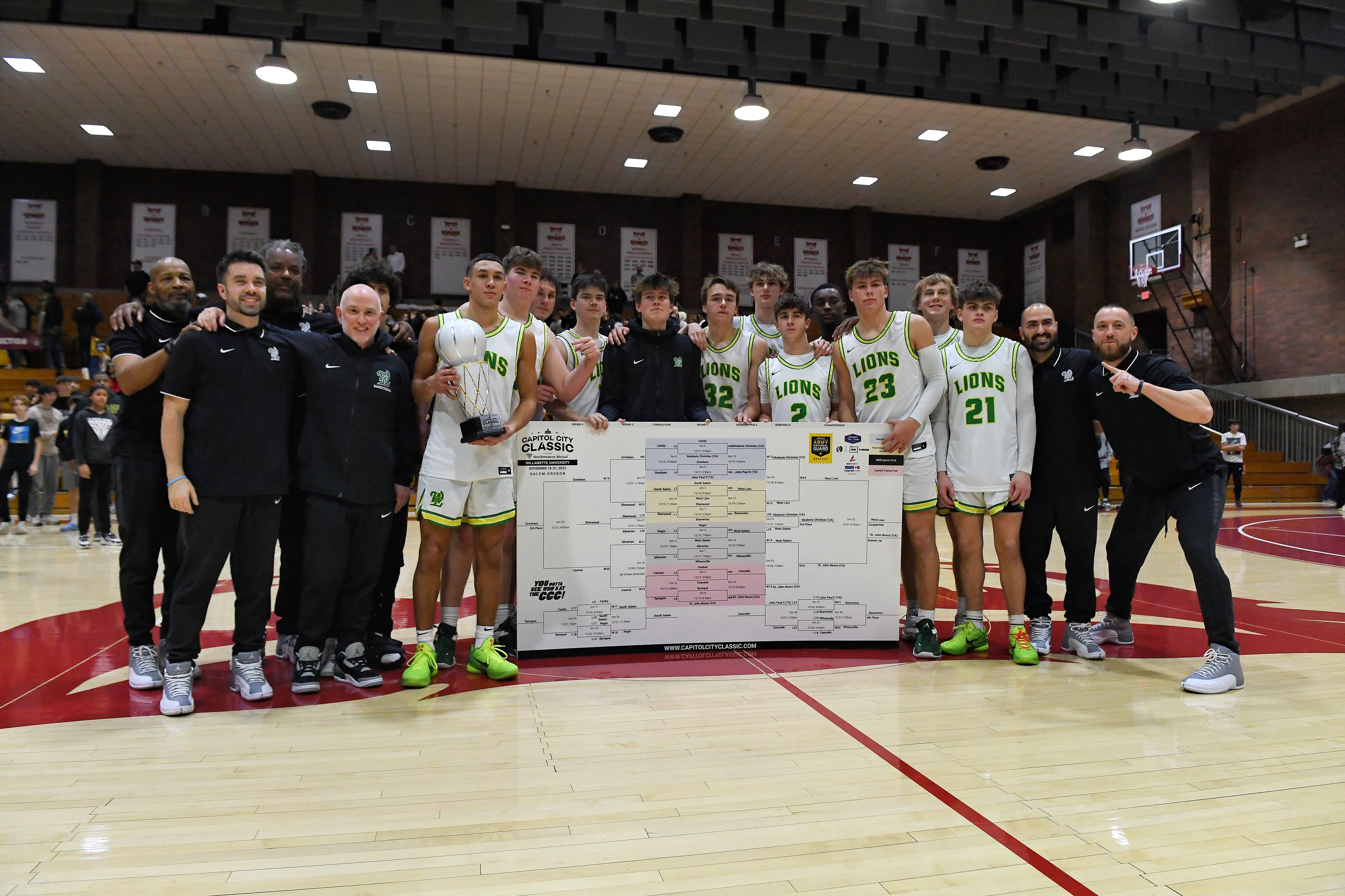 West Linn St. John Bosco boys basketball Oregon Capitol City Classic final Leon Neuschwander 65