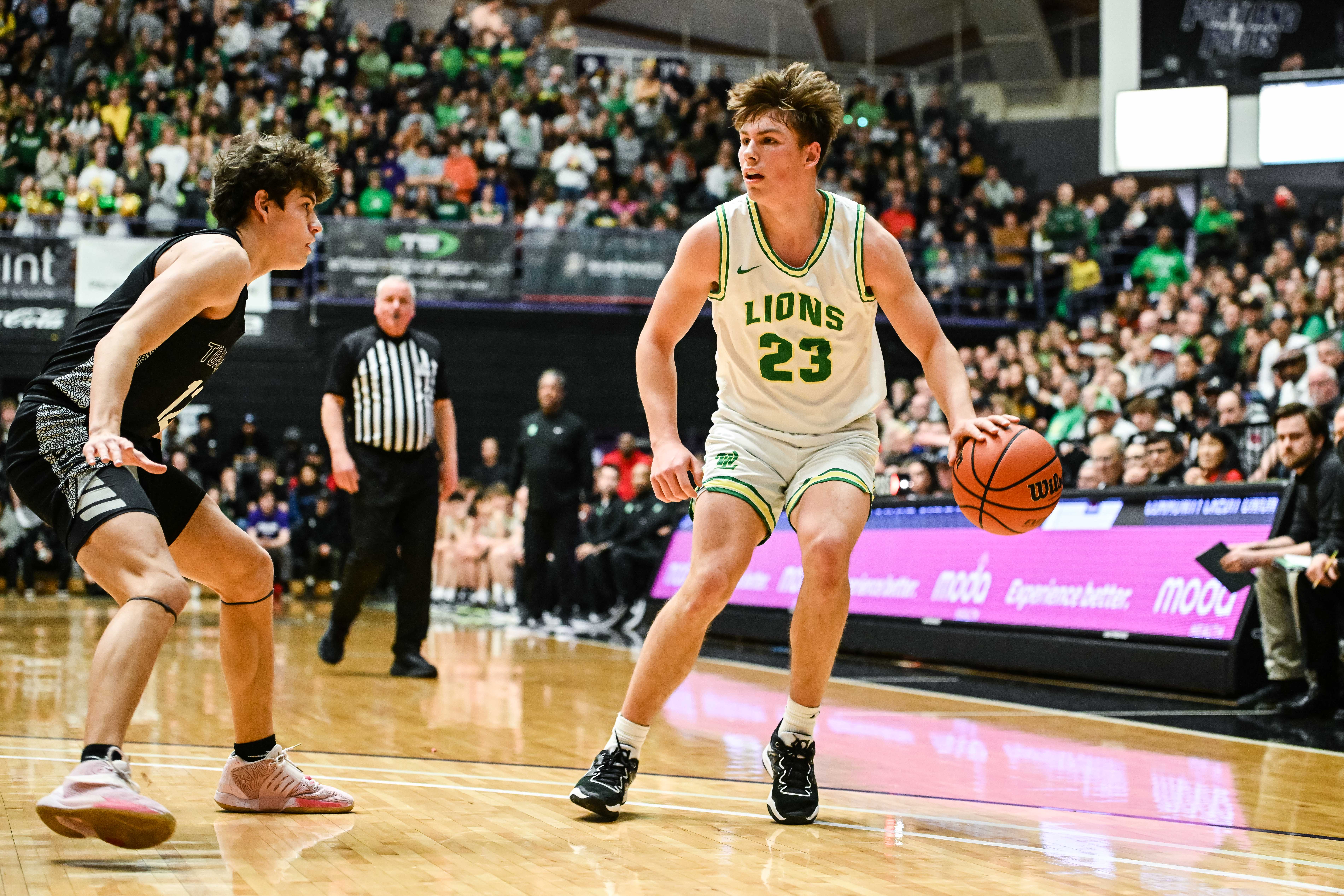 West Linn Tualatin 6A Oregon boys basketball final Naji Saker 1 -56