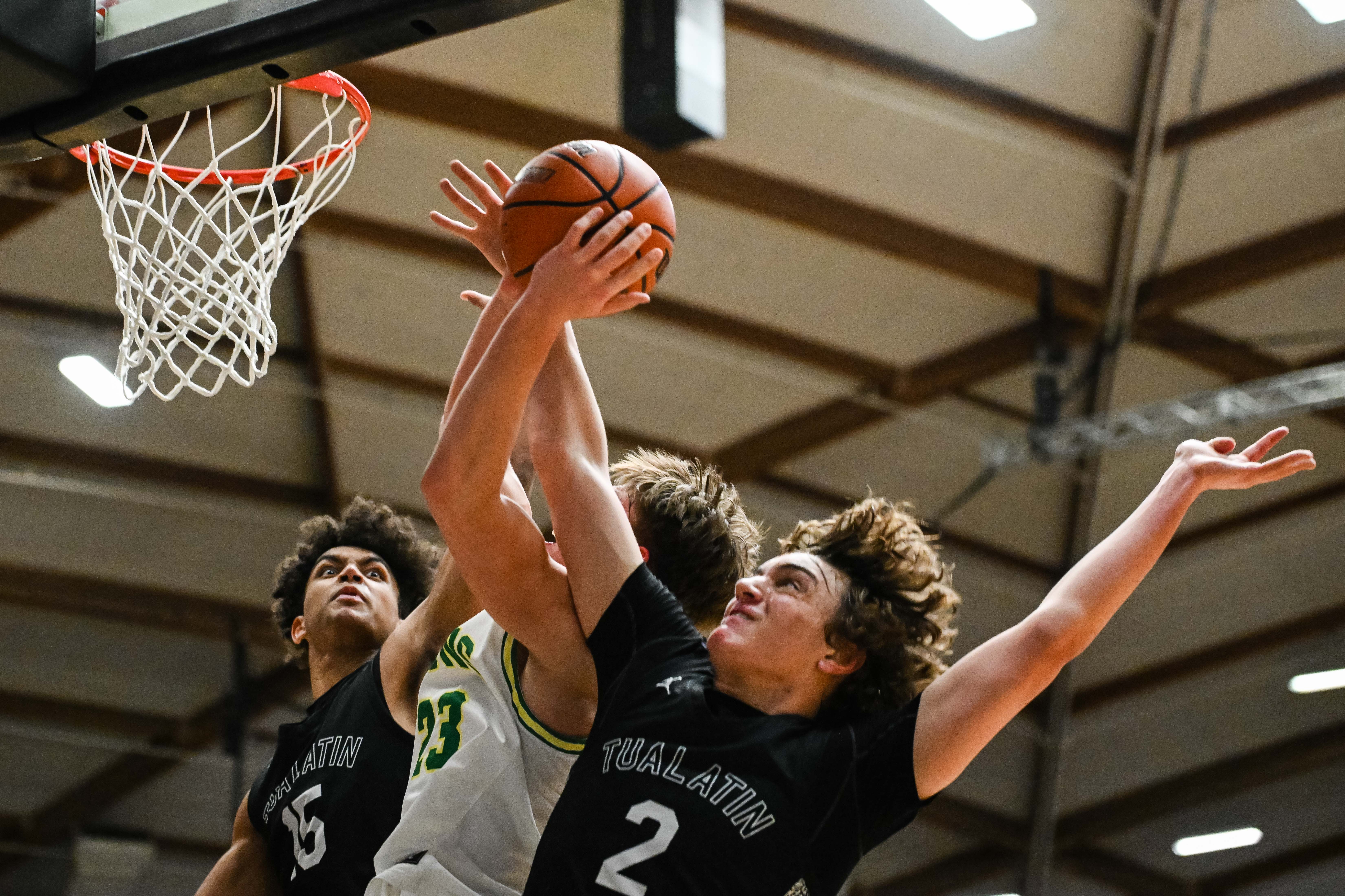 West Linn Tualatin 6A Oregon boys basketball final Naji Saker 1 -63