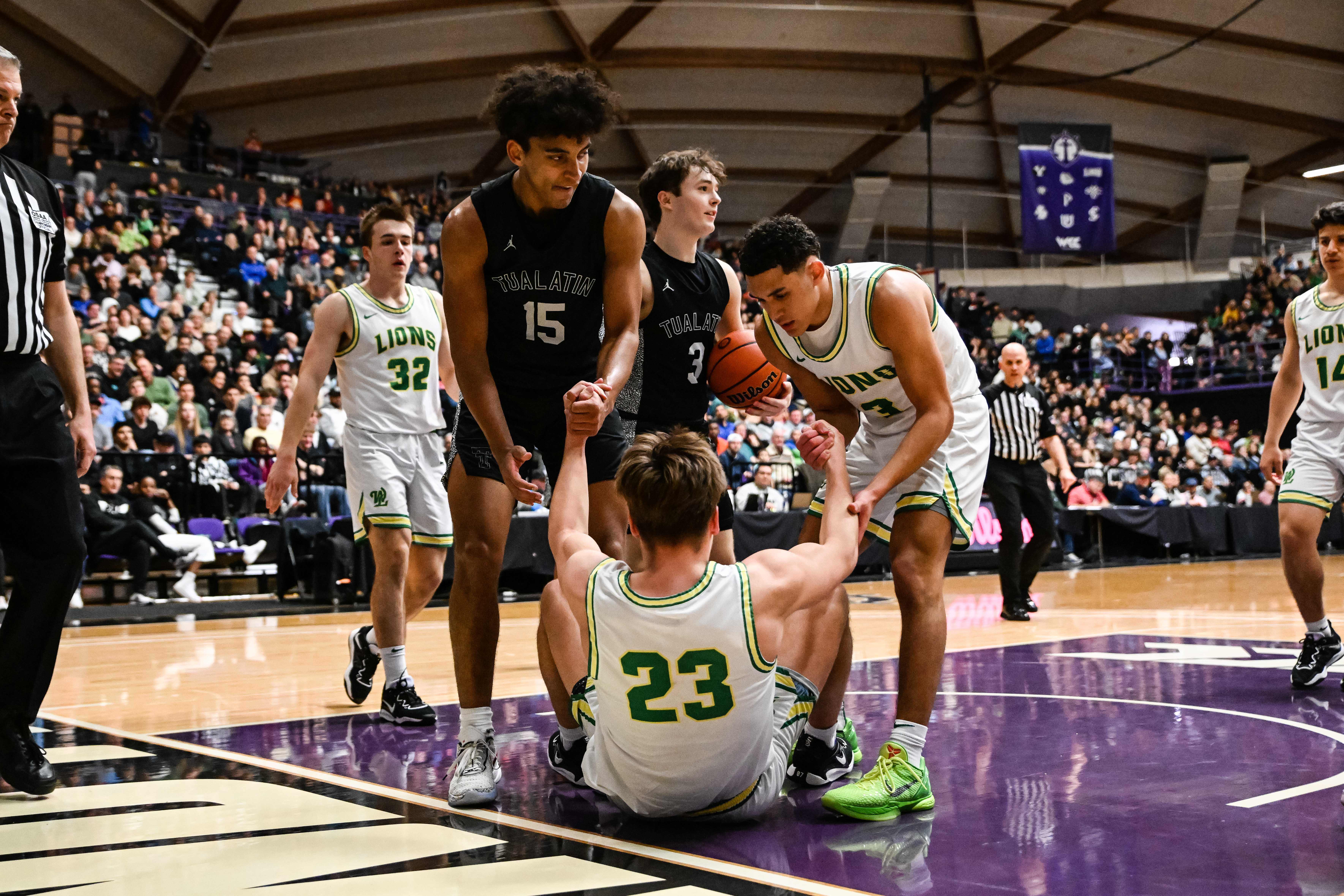 West Linn Tualatin 6A Oregon boys basketball final Naji Saker 1 -66