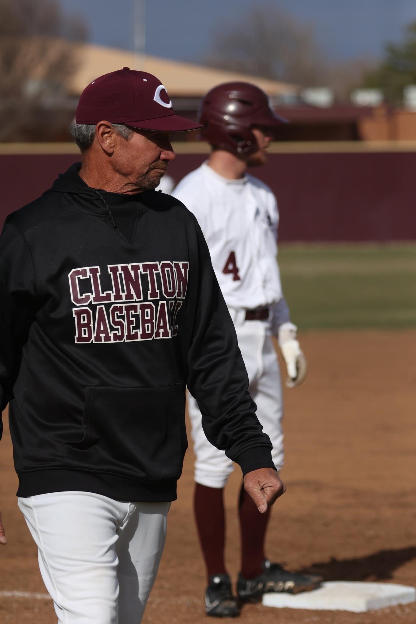 Clinton baseball coach Kelly Gaunt 