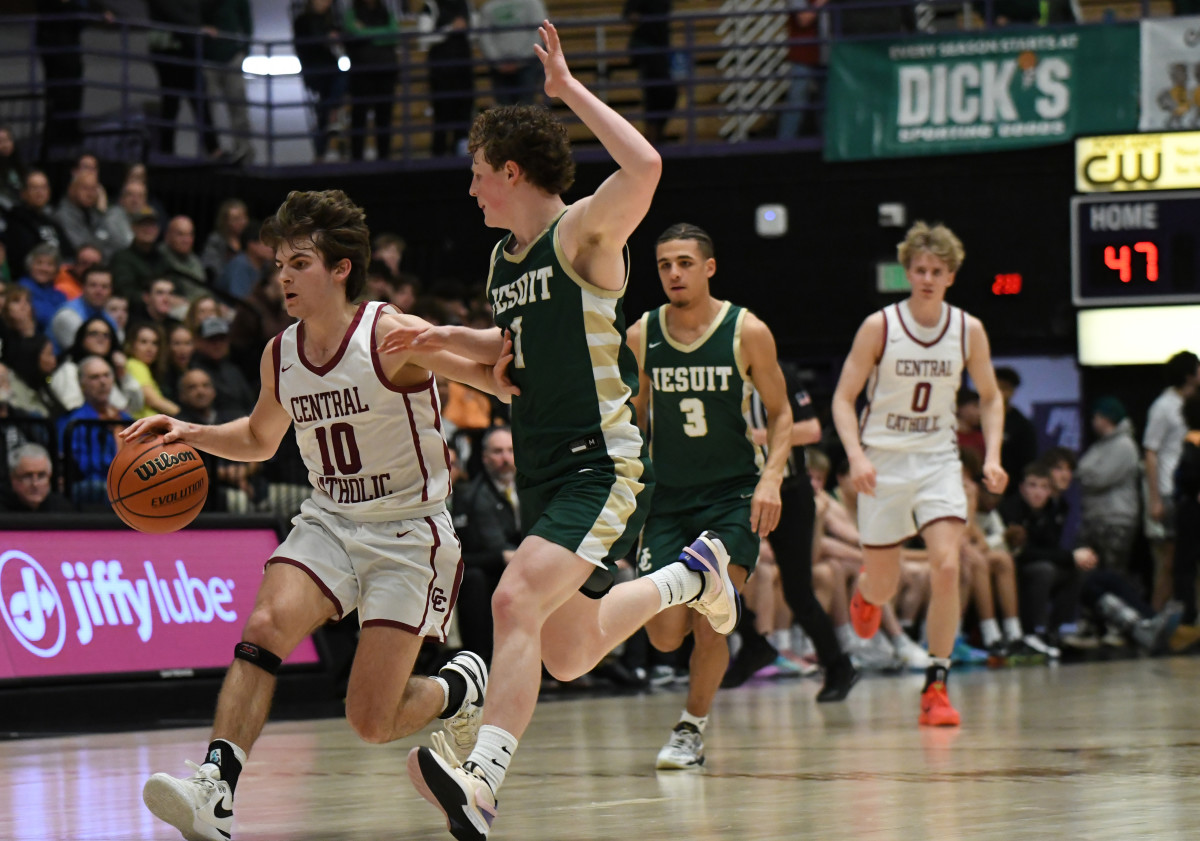 Jesuit Central Catholic 6A Oregon boys basketball quarterfinal 2024 Taylor Balkom 47