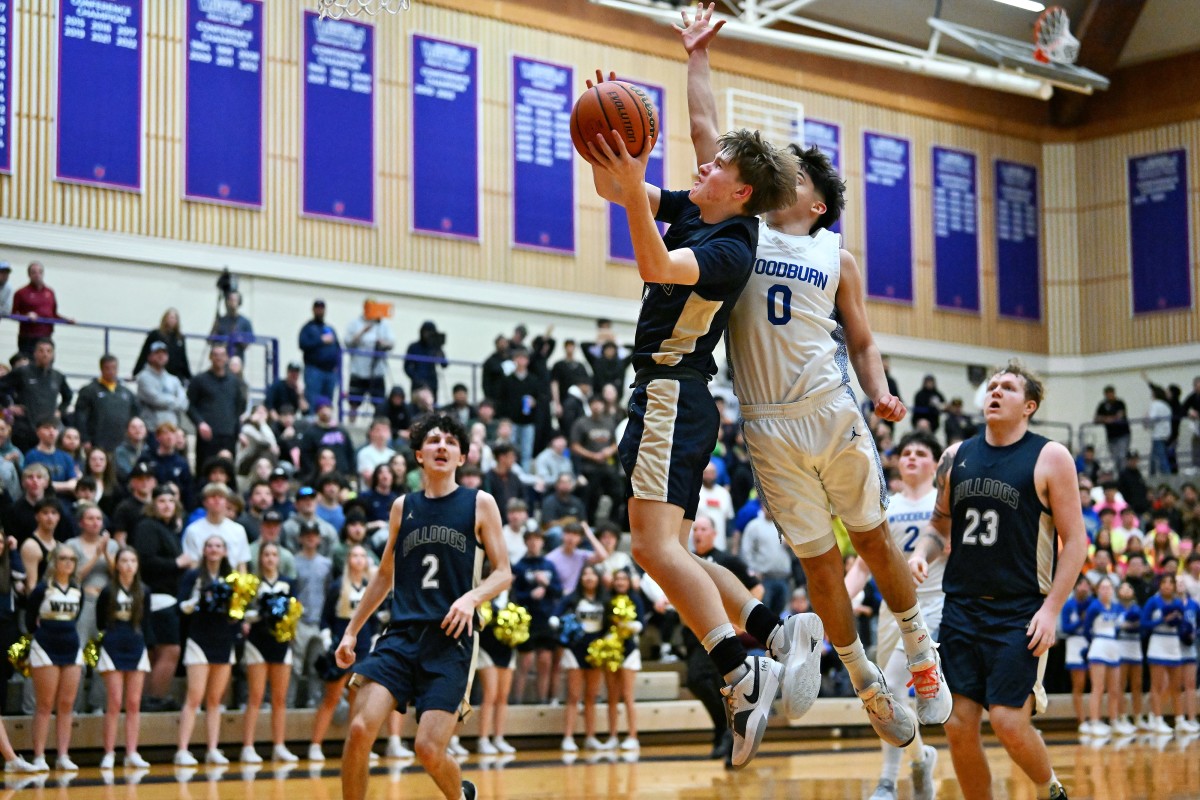 a Woodburn West Albany 5A Oregon boys basketball quarterfinal 2024 Leon Neuschwander 48