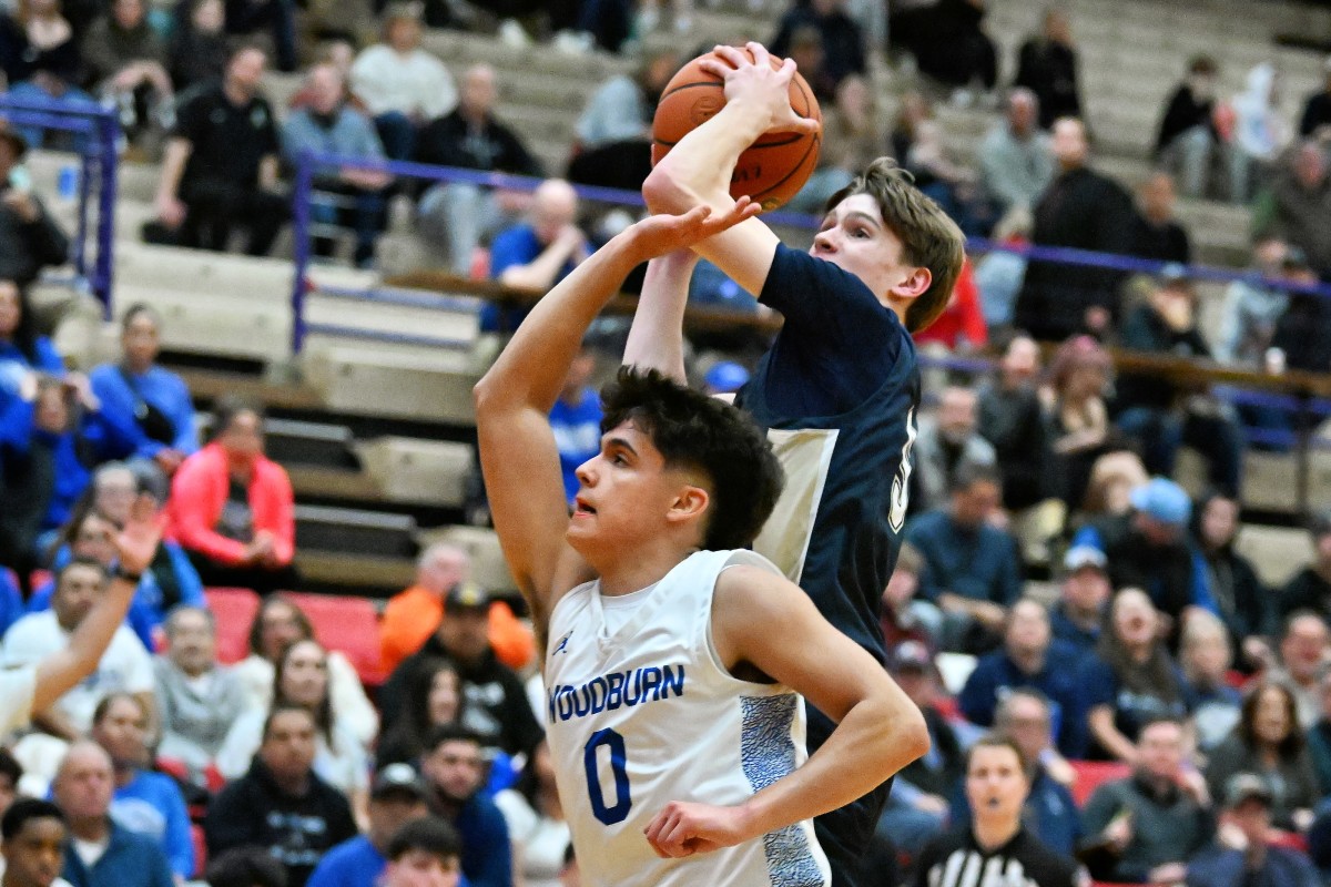 a Woodburn West Albany 5A Oregon boys basketball quarterfinal 2024 Leon Neuschwander 18