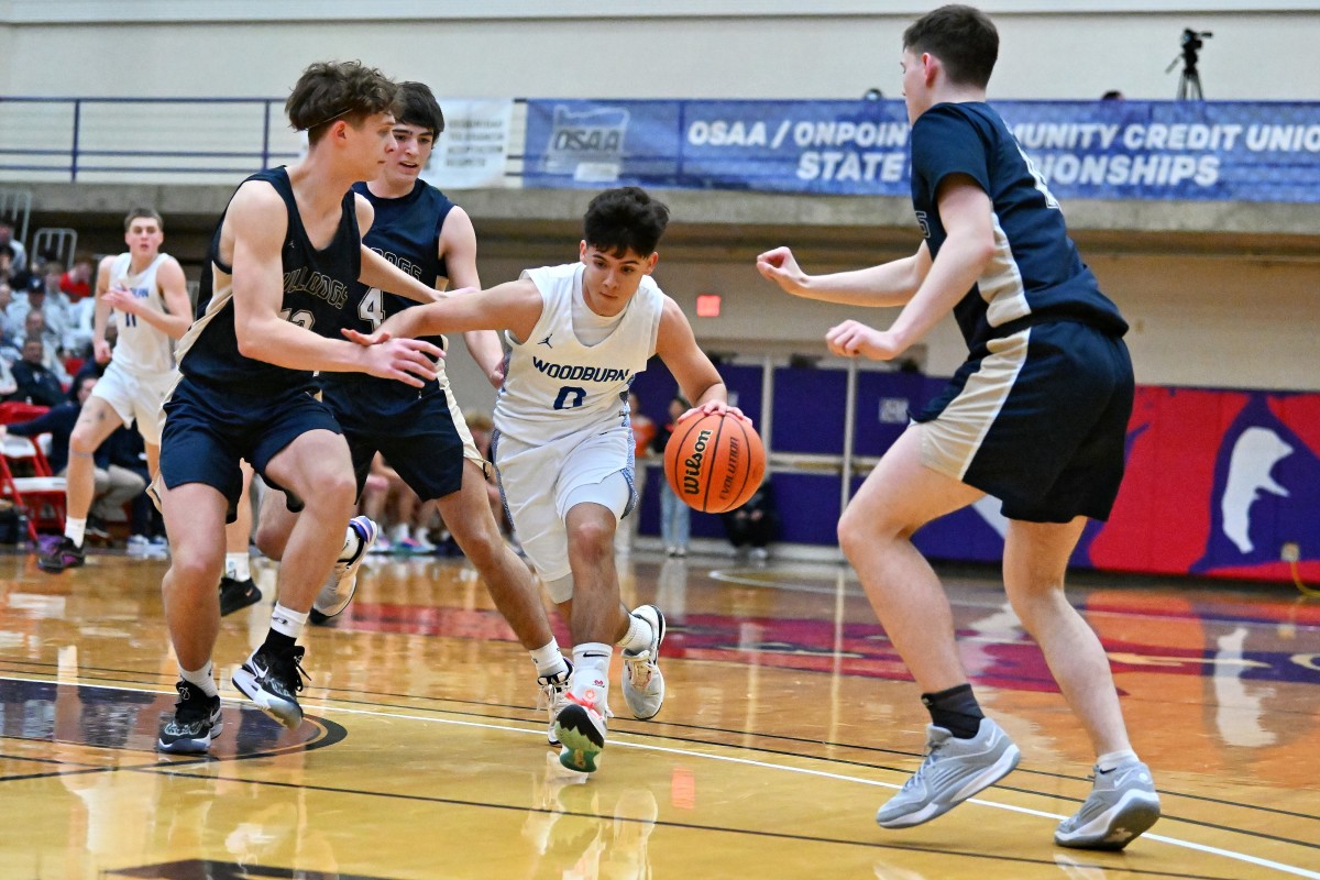 a Woodburn West Albany 5A Oregon boys basketball quarterfinal 2024 Leon Neuschwander 28