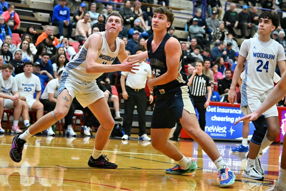 a Woodburn West Albany 5A Oregon boys basketball quarterfinal 2024 Leon Neuschwander 25