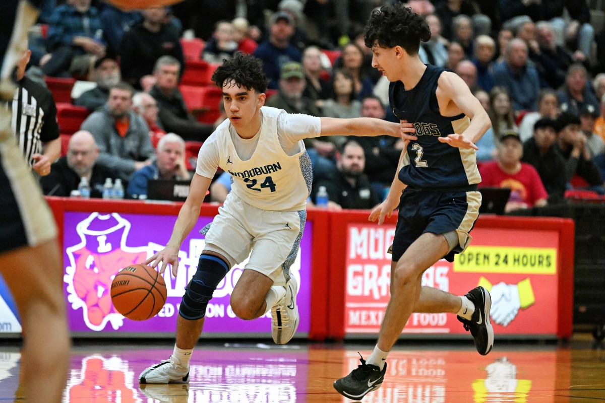 a Woodburn West Albany 5A Oregon boys basketball quarterfinal 2024 Leon Neuschwander 34