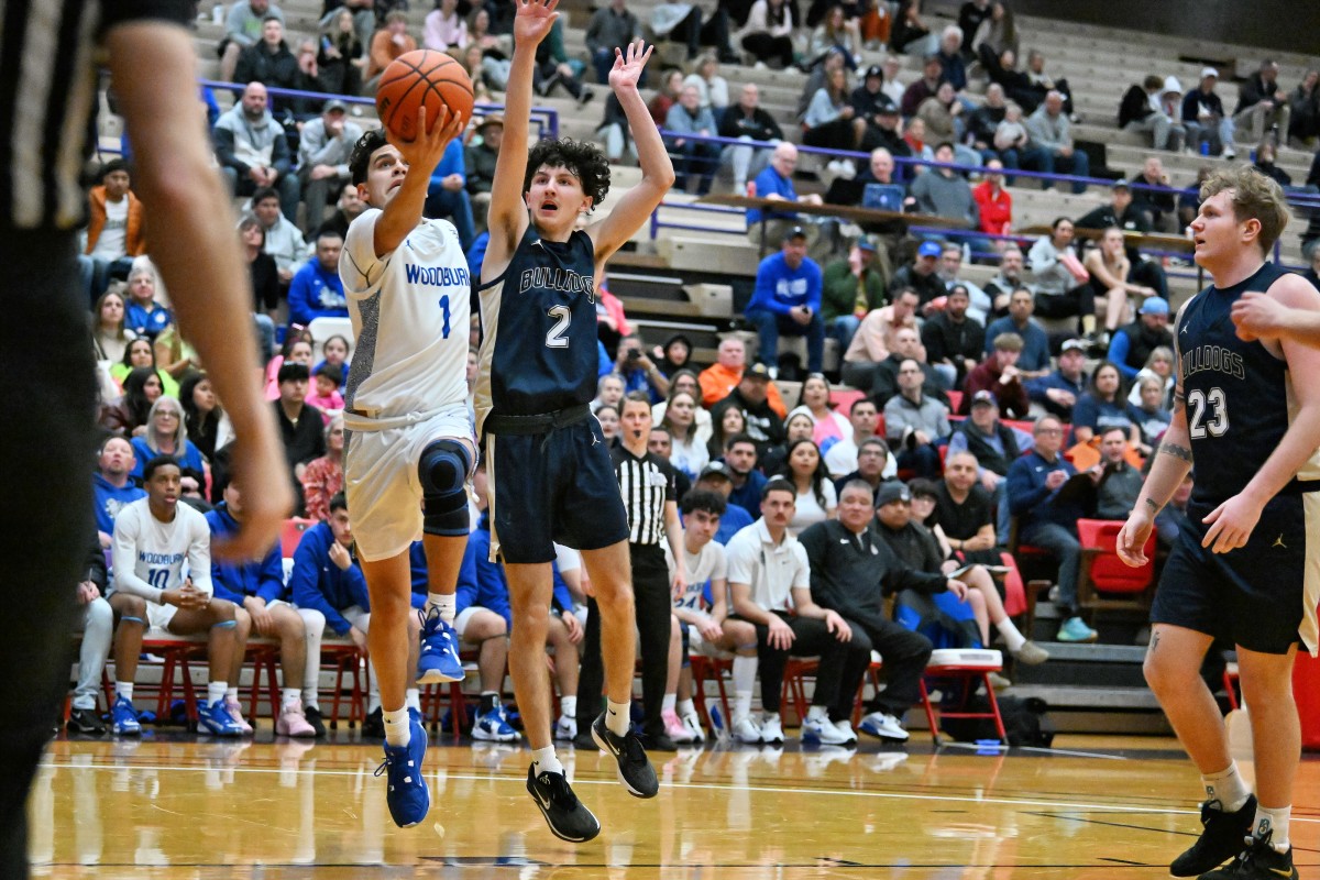 a Woodburn West Albany 5A Oregon boys basketball quarterfinal 2024 Leon Neuschwander 40