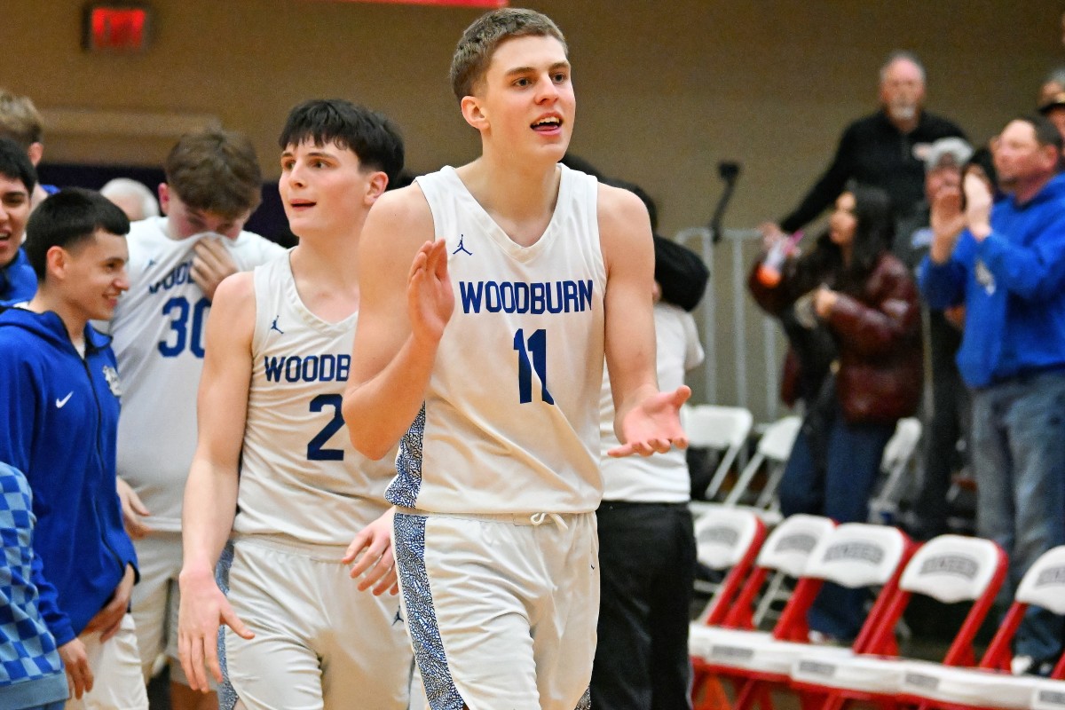 a Woodburn West Albany 5A Oregon boys basketball quarterfinal 2024 Leon Neuschwander 59