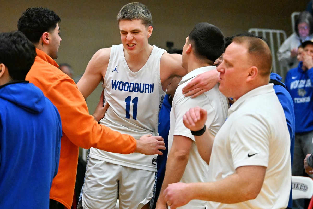 a Woodburn West Albany 5A Oregon boys basketball quarterfinal 2024 Leon Neuschwander 65