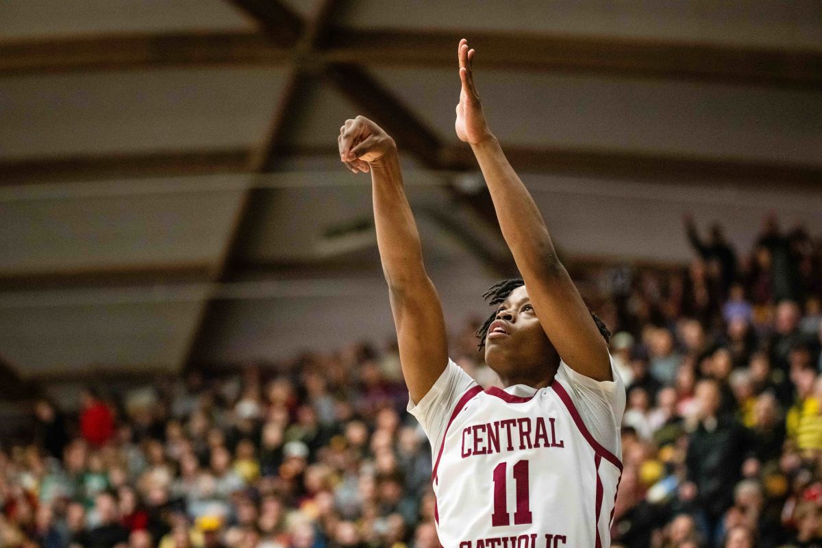 Central Catholic Roosevelt 6A Oregon boys basketball final 2024 Naji Saker-220