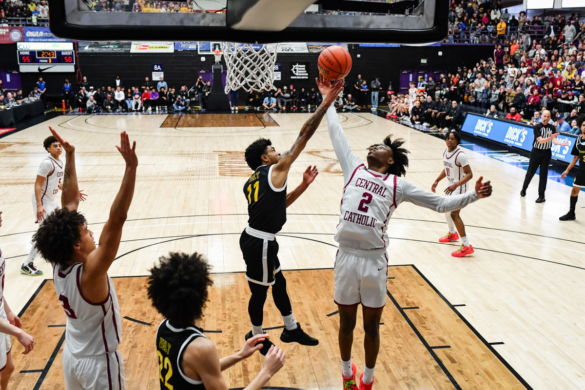 Central Catholic Roosevelt 6A Oregon boys basketball final 2024 Naji Saker-265