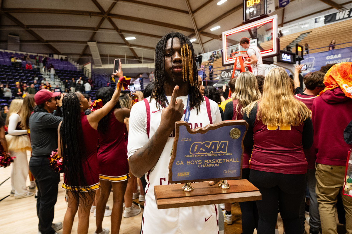 Central Catholic Roosevelt 6A Oregon boys basketball final 2024 Naji Saker-324