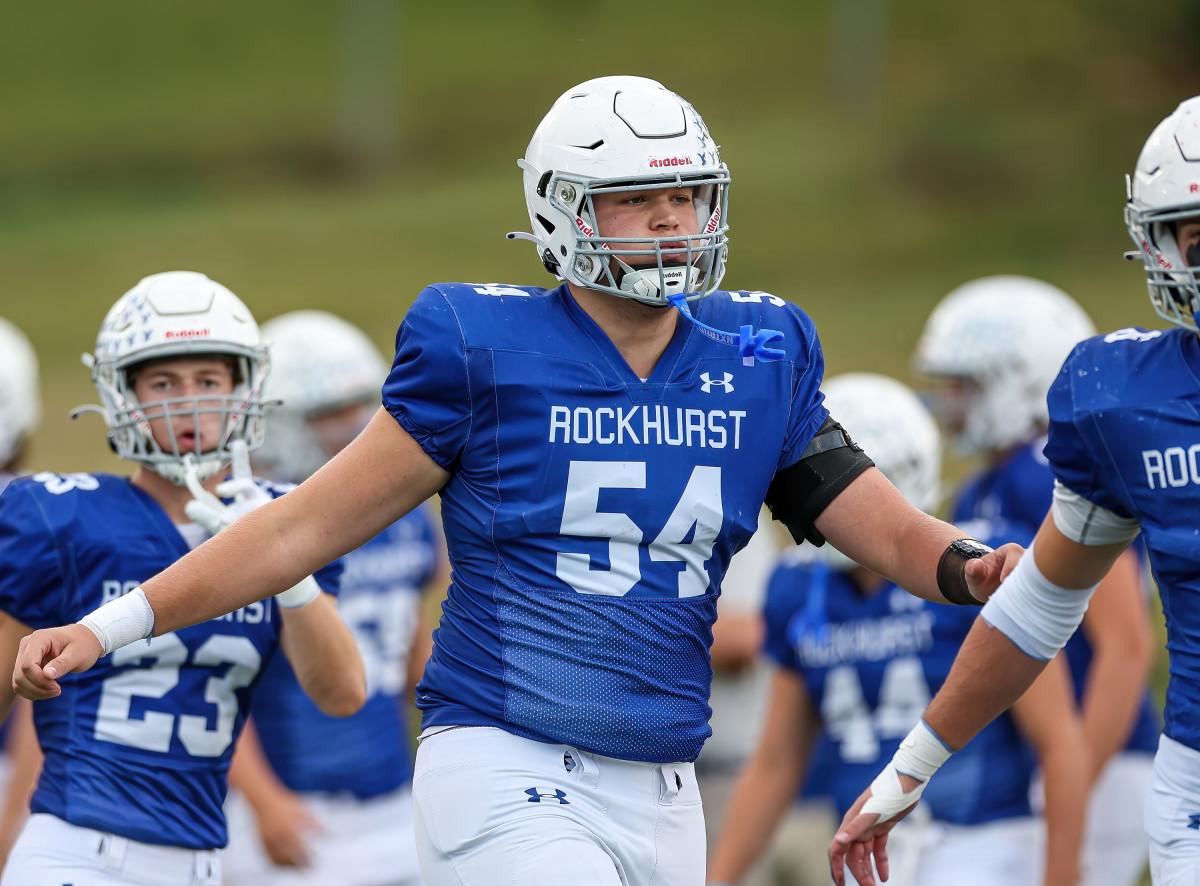 Bishop Miege Kansas at Rockhurst Missouri football 9-22-23 David Smith 23699