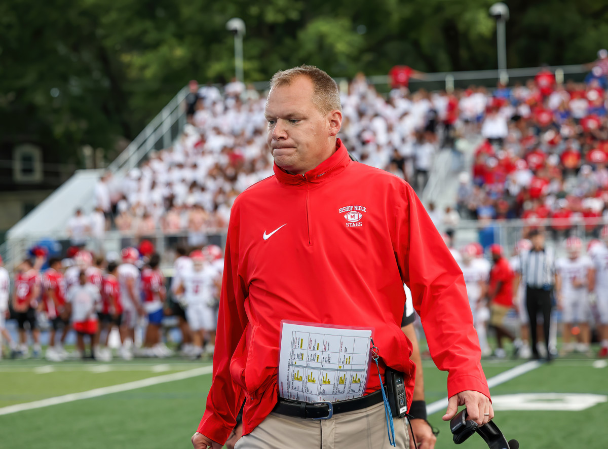 Bishop Miege Kansas at Rockhurst Missouri football 9-22-23 David Smith 23708