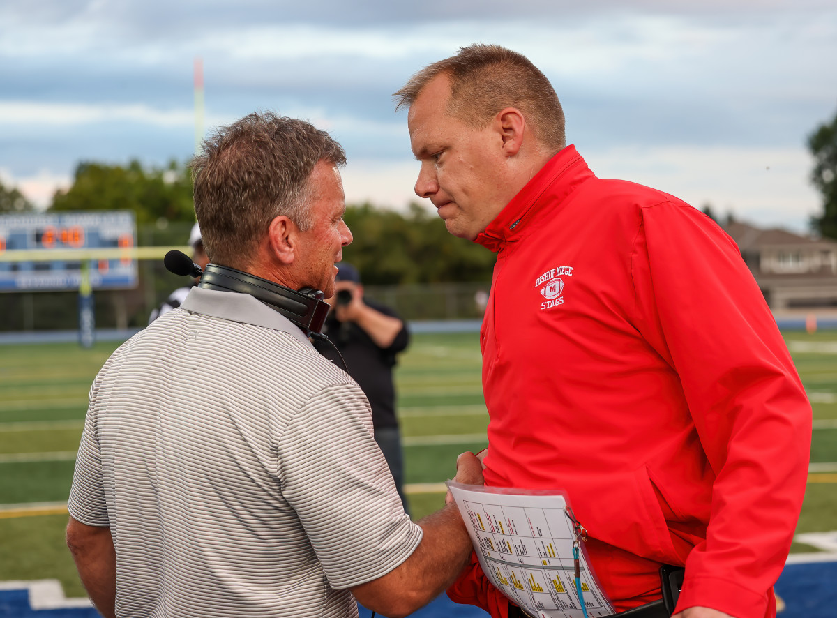 Bishop Miege Kansas at Rockhurst Missouri football 9-22-23 David Smith 23710