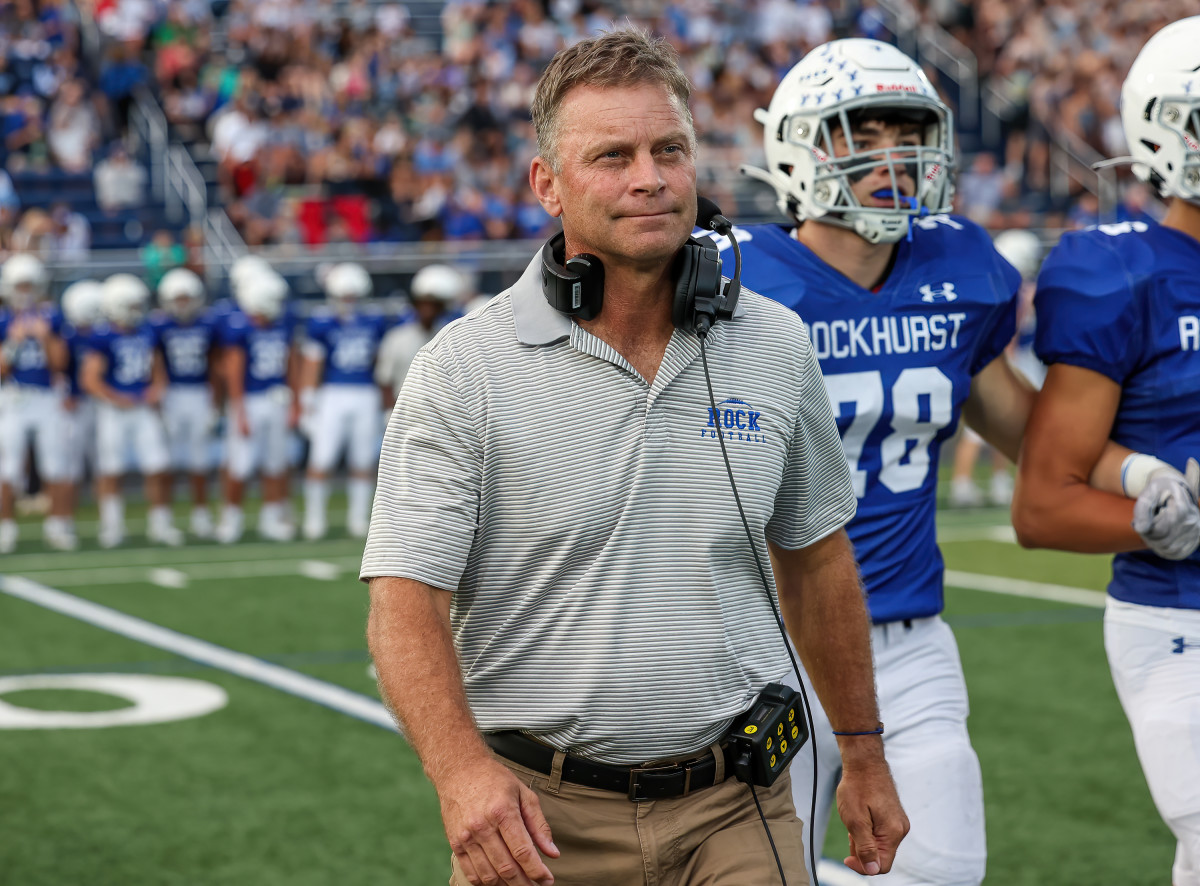 Bishop Miege Kansas at Rockhurst Missouri football 9-22-23 David Smith 23709