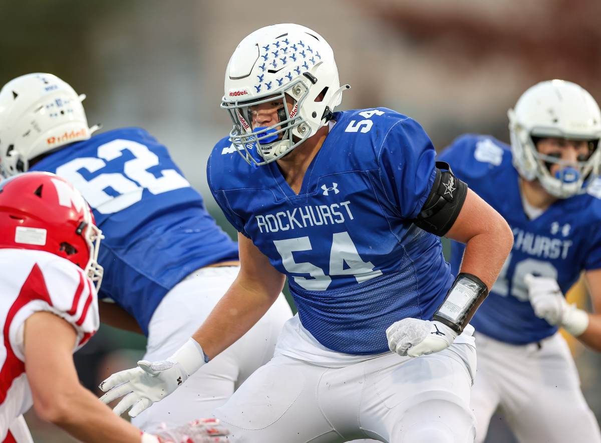 Bishop Miege Kansas at Rockhurst Missouri football 9-22-23 David Smith 23711