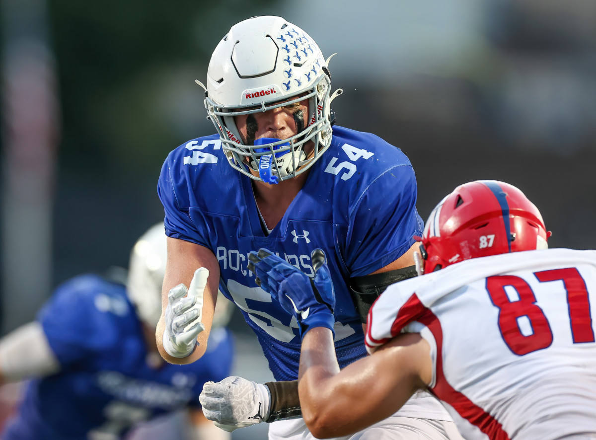 Bishop Miege Kansas at Rockhurst Missouri football 9-22-23 David Smith 23714