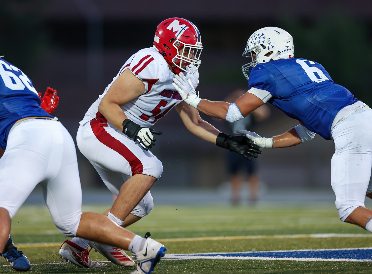 Bishop Miege Kansas at Rockhurst Missouri football 9-22-23 David Smith 23718