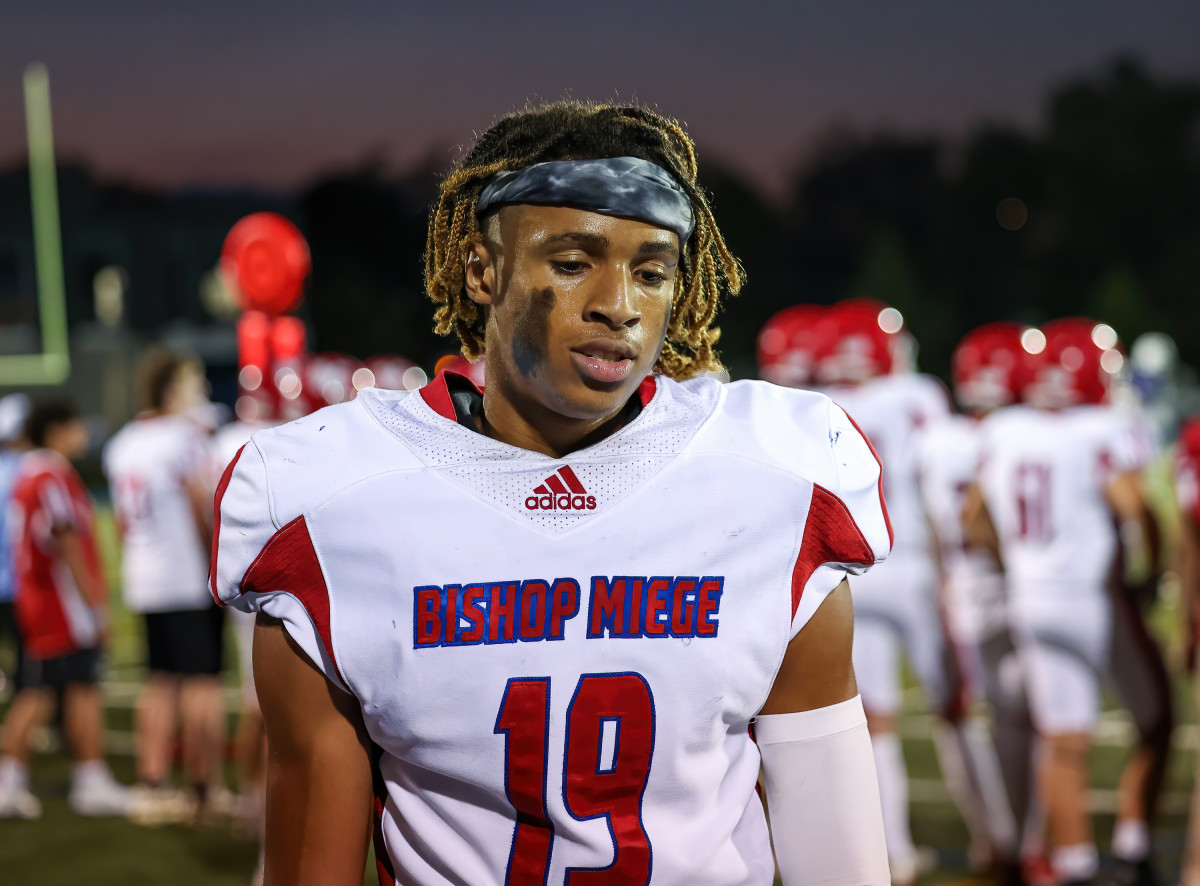 Bishop Miege Kansas at Rockhurst Missouri football 9-22-23 David Smith 23724