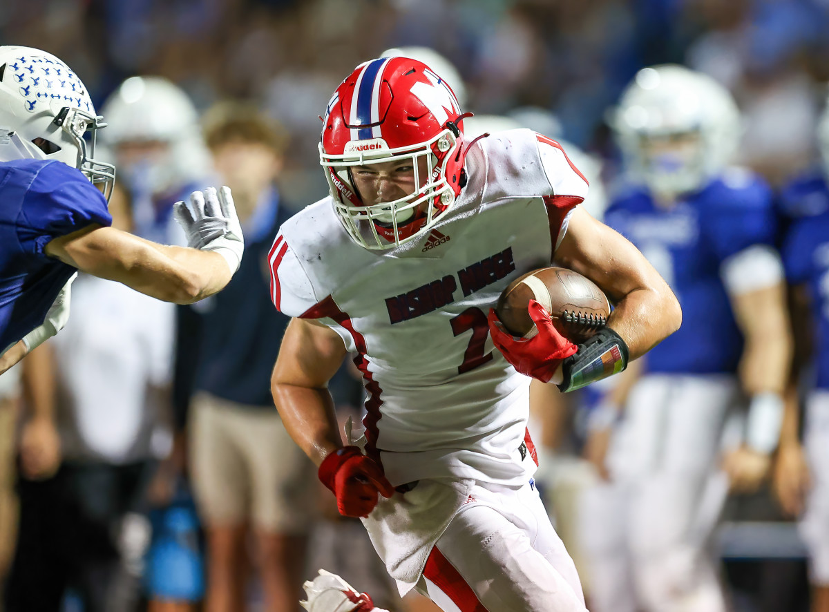 Bishop Miege Kansas at Rockhurst Missouri football 9-22-23 David Smith 23729