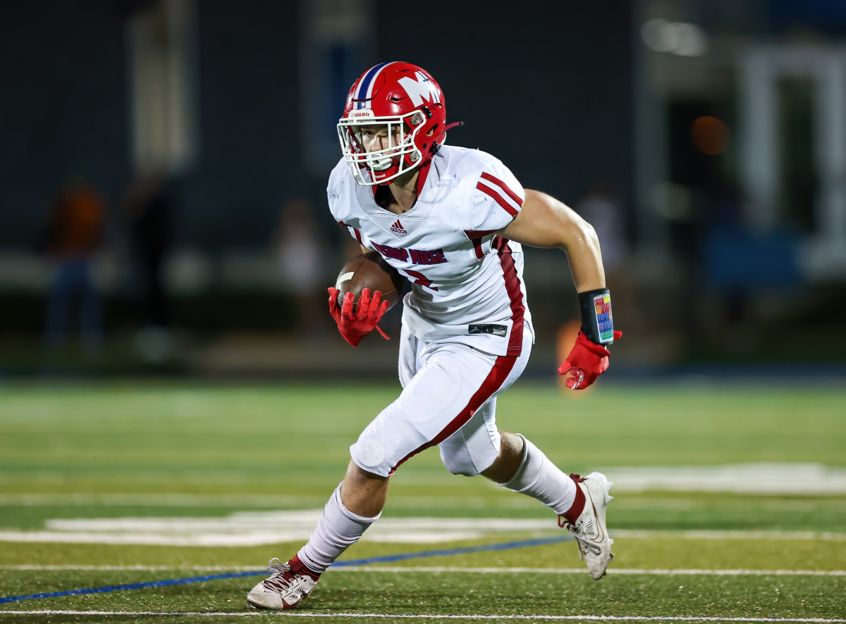 Bishop Miege Kansas at Rockhurst Missouri football 9-22-23 David Smith 23731