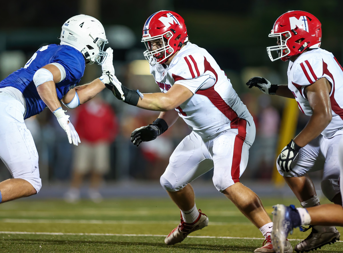 Bishop Miege Kansas at Rockhurst Missouri football 9-22-23 David Smith 23732