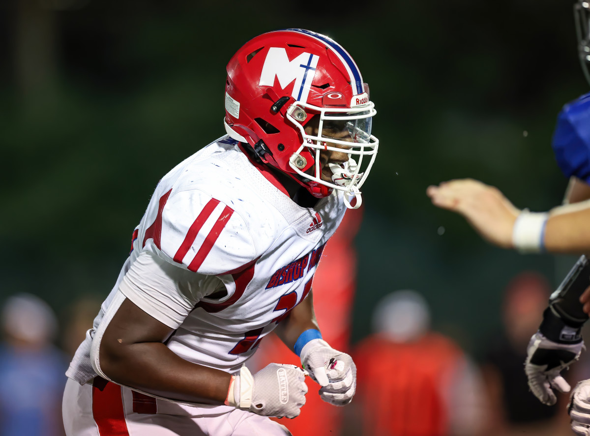 Bishop Miege Kansas at Rockhurst Missouri football 9-22-23 David Smith 23735