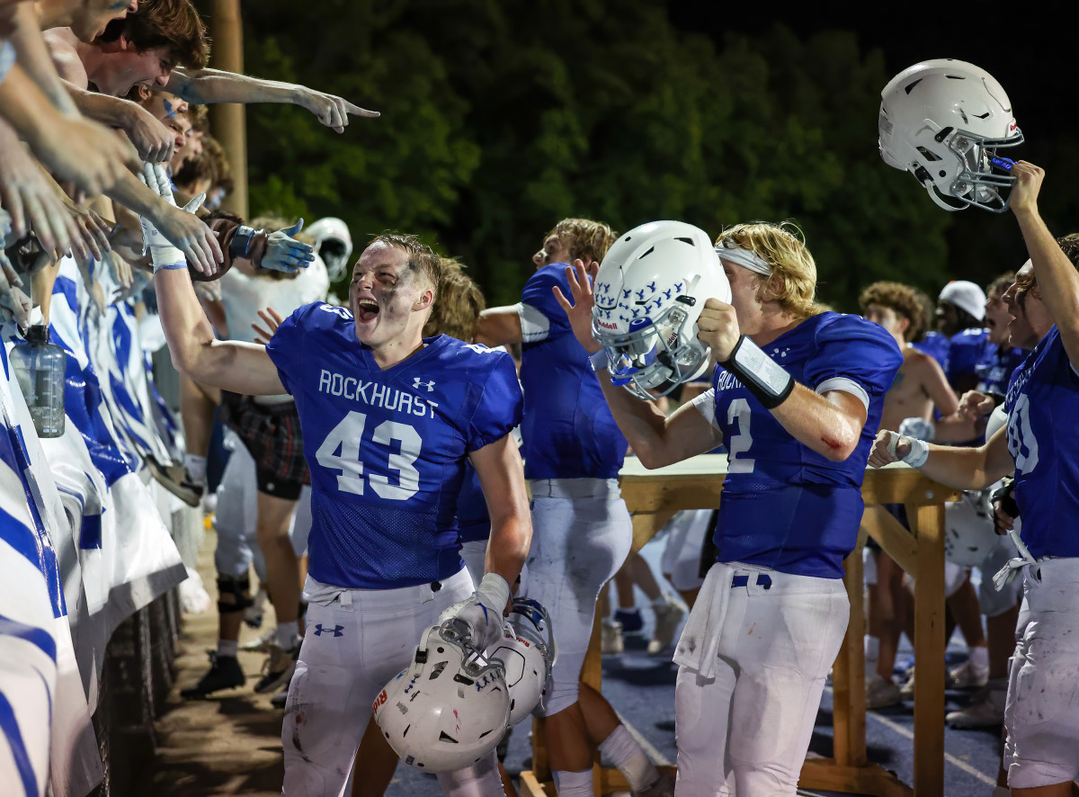 Bishop Miege Kansas at Rockhurst Missouri football 9-22-23 David Smith 23737