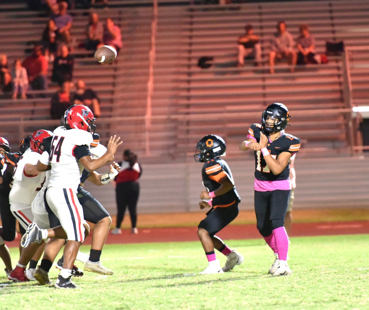 Oklahoma City Douglass competes against Pauls Valley in a game Oct. 26, 2023. 