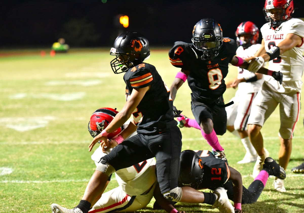 Oklahoma City Douglass competes against Pauls Valley in a game Oct. 26, 2023. 