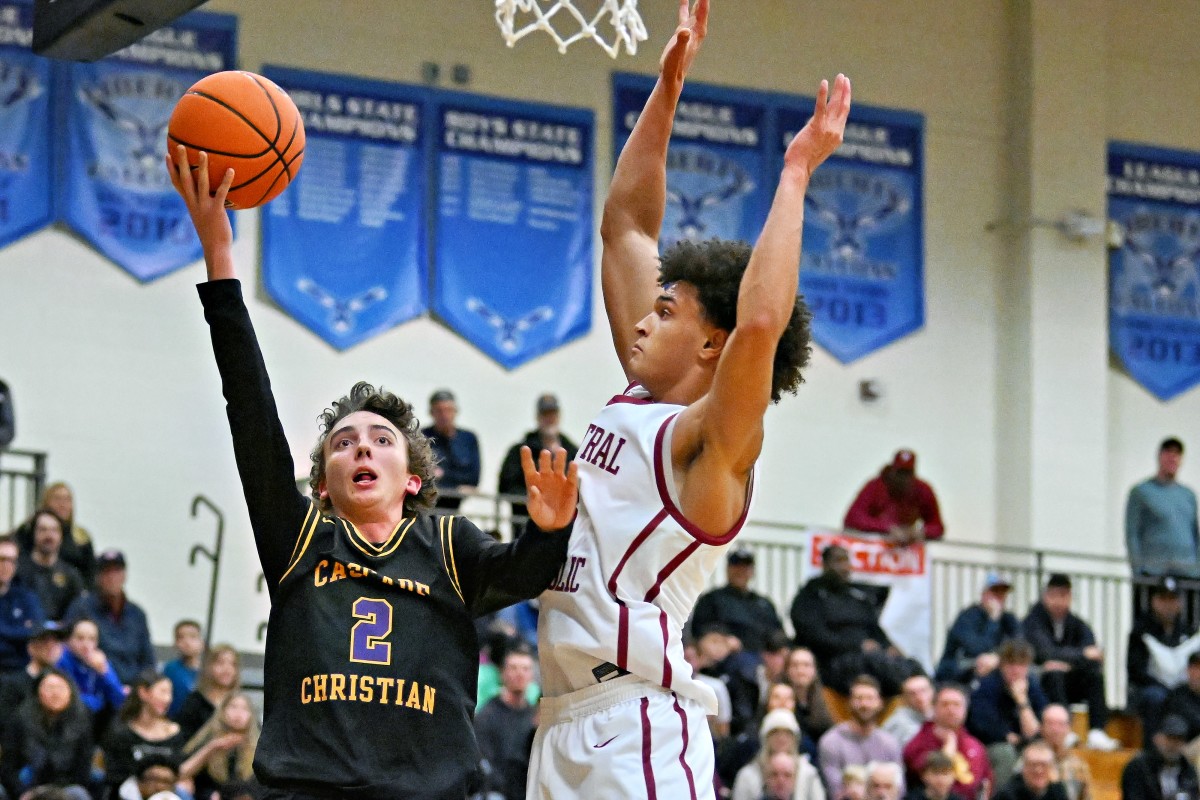 Central Catholic Cascade Christian boys basketball Les Schwab Invitational December 26 2023 Leon Neuschwander 22