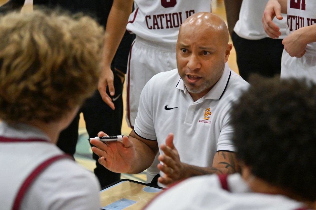 Central Catholics Rams boys basketball coach David Blue.