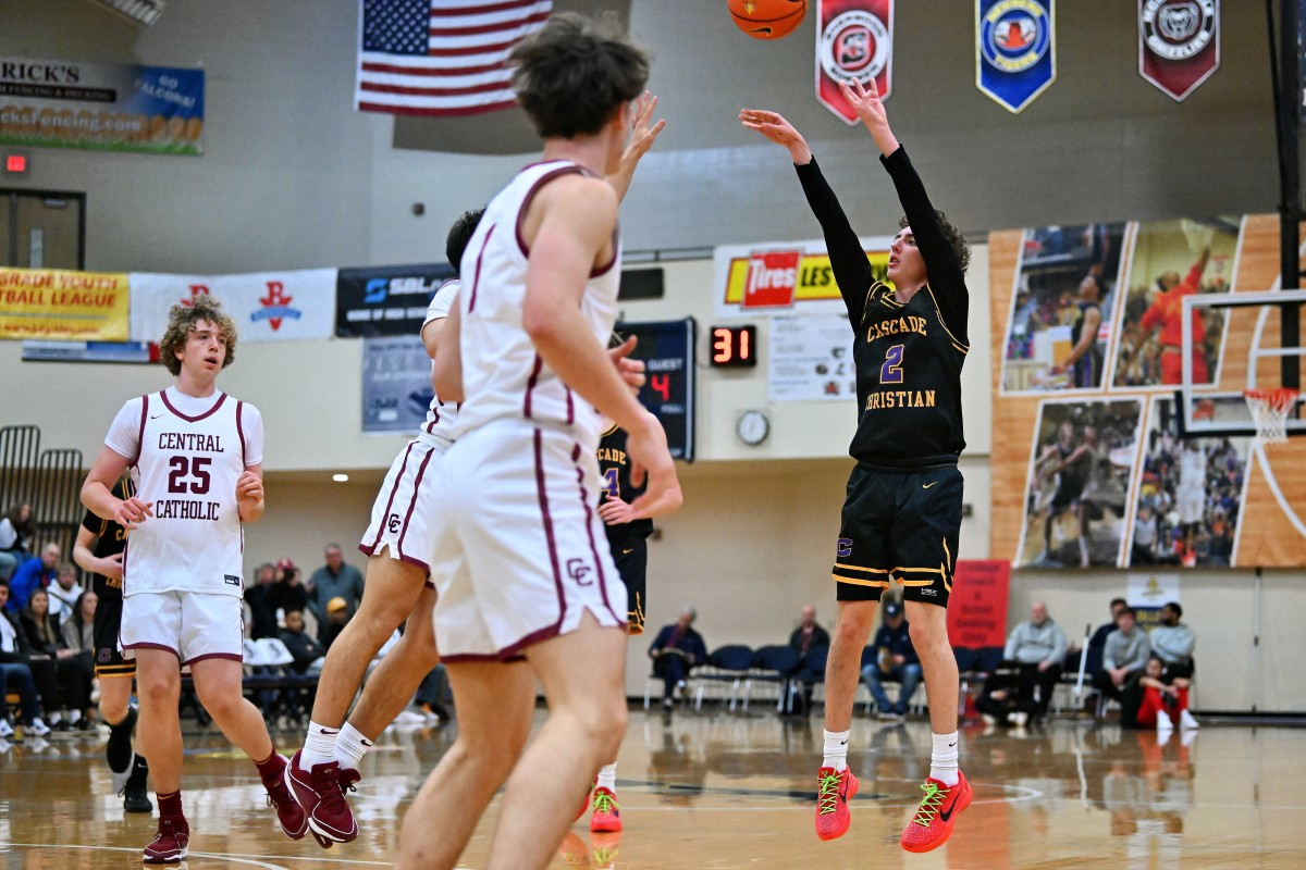 Central Catholic Cascade Christian boys basketball Les Schwab Invitational December 26 2023 Leon Neuschwander 58