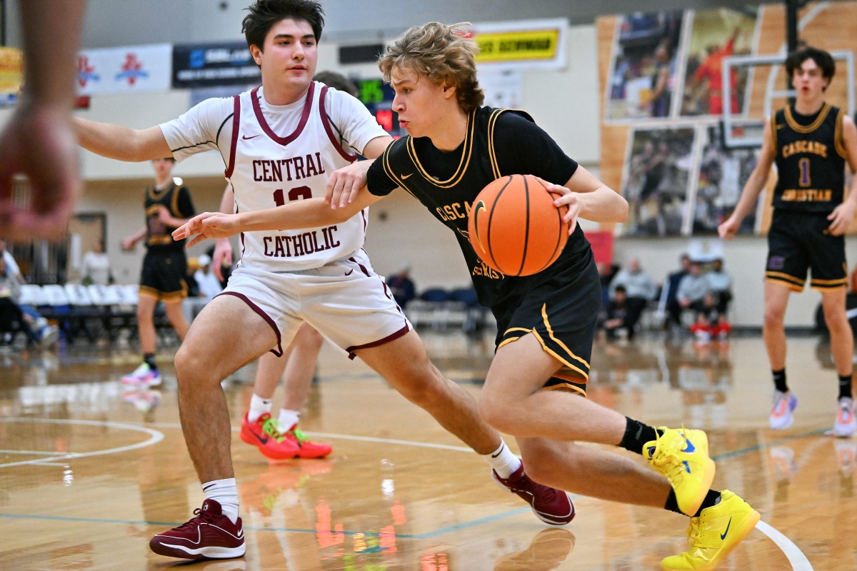 Central Catholic Cascade Christian boys basketball Les Schwab Invitational December 26 2023 Leon Neuschwander 61