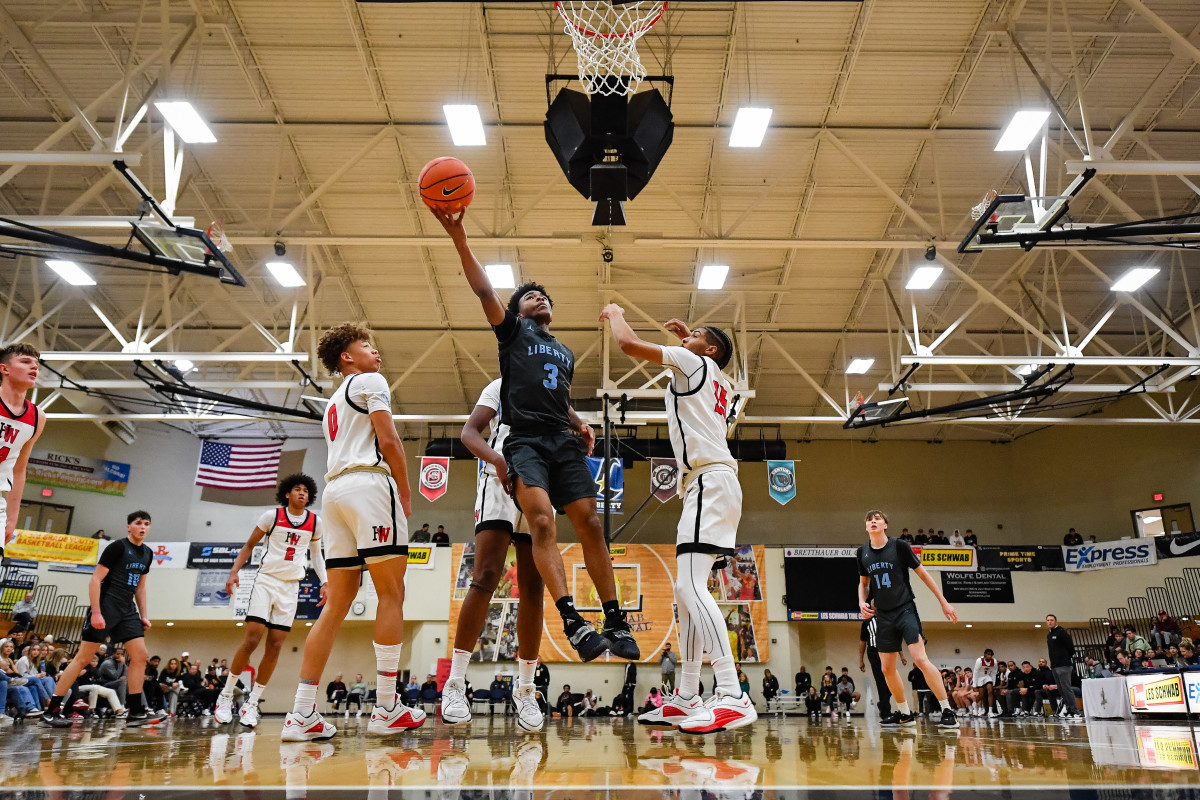 Liberty Harvard Westlake boys basketball Les Schwab Invitational game December 27 2023 Naji Saker-81