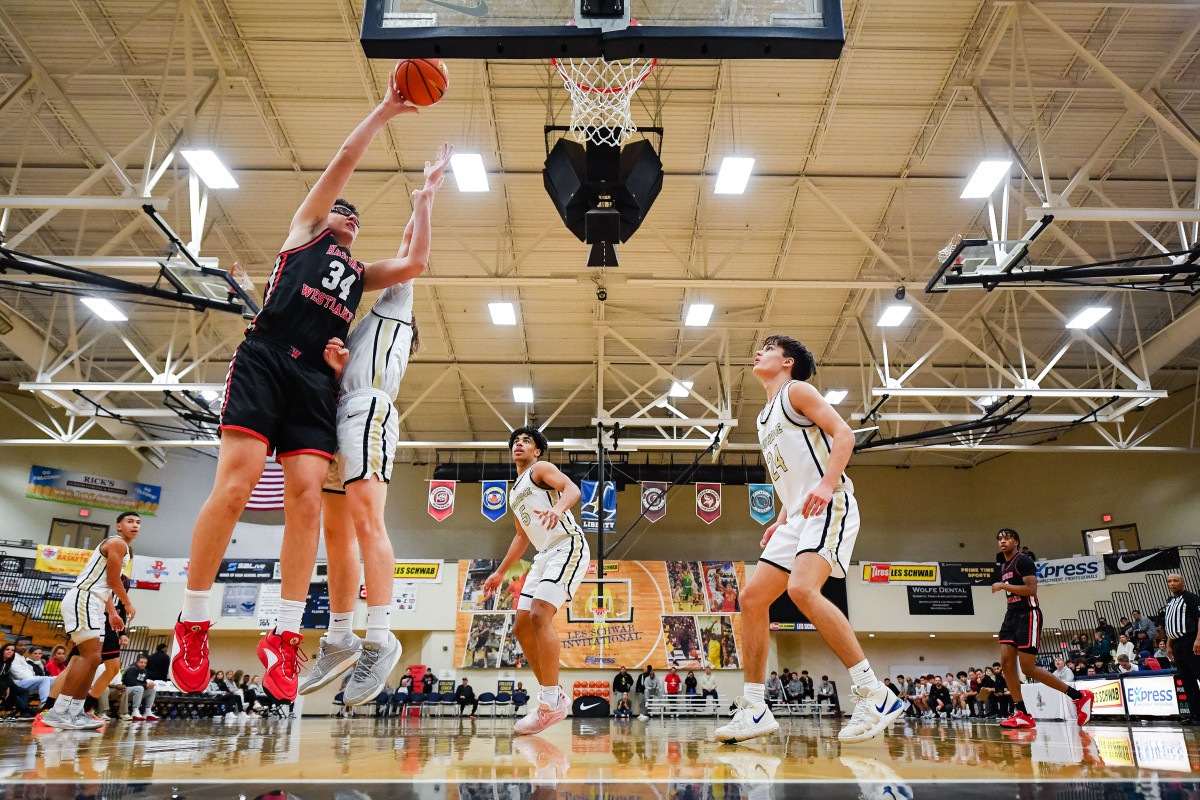 Southridge Harvard Westklake boys basketball Les Schwab Invitational game December 28 2023 Naji Saker-78