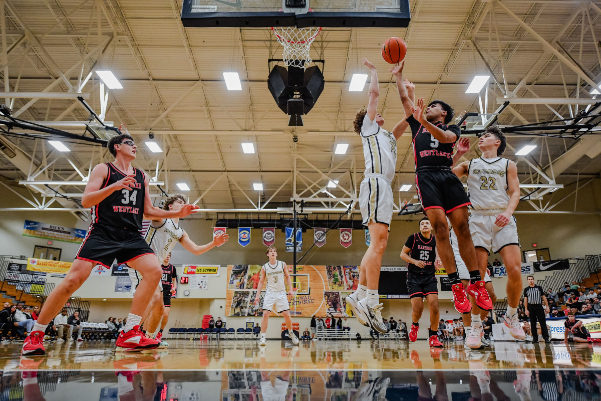 Southridge Harvard Westklake boys basketball Les Schwab Invitational game December 28 2023 Naji Saker-81