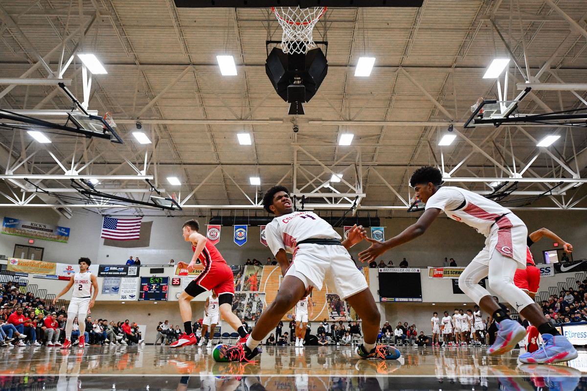 Columbus Harvard Westlake boys basketball Les Schwab Invitational December 30 2023 Naji Saker 2 -Southridge Harvard Westlake boys basketball Les Schwab Invitational postgame December 2023 Naji Saker-235