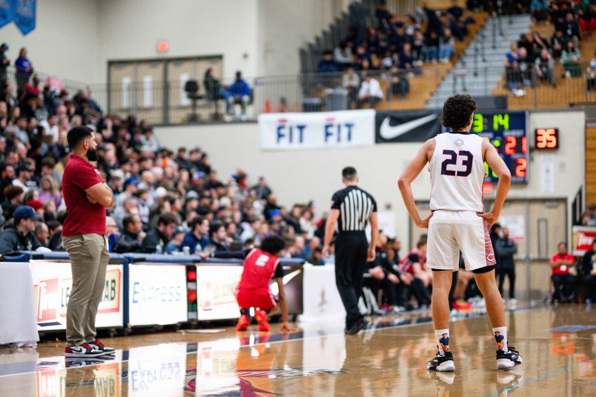 Columbus Harvard Westlake boys basketball Les Schwab Invitational December 30 2023 Naji Saker 2 -Southridge Harvard Westlake boys basketball Les Schwab Invitational postgame December 2023 Naji Saker-250