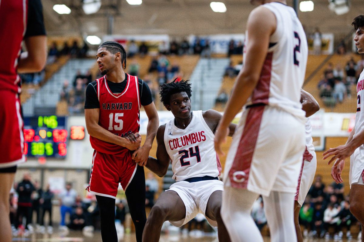 Columbus Harvard Westlake boys basketball Les Schwab Invitational December 30 2023 Naji Saker 2 -Southridge Harvard Westlake boys basketball Les Schwab Invitational postgame December 2023 Naji Saker-307