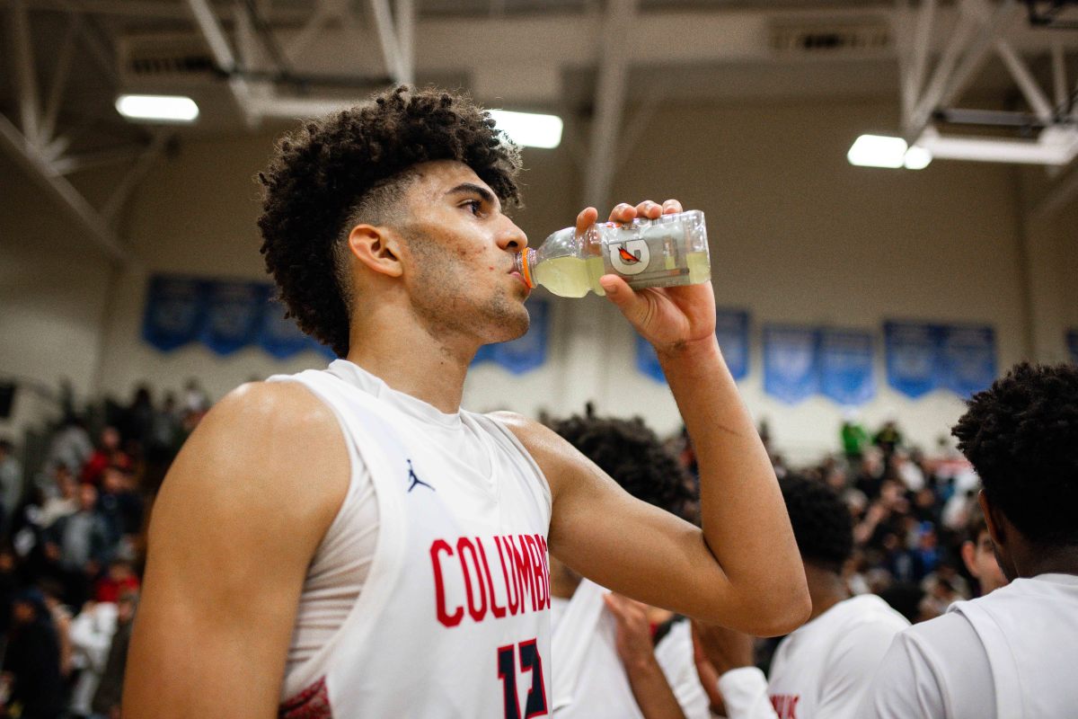 Columbus Harvard Westlake boys basketball Les Schwab Invitational December 30 2023 Naji Saker 2 -Southridge Harvard Westlake boys basketball Les Schwab Invitational postgame December 2023 Naji Saker-400