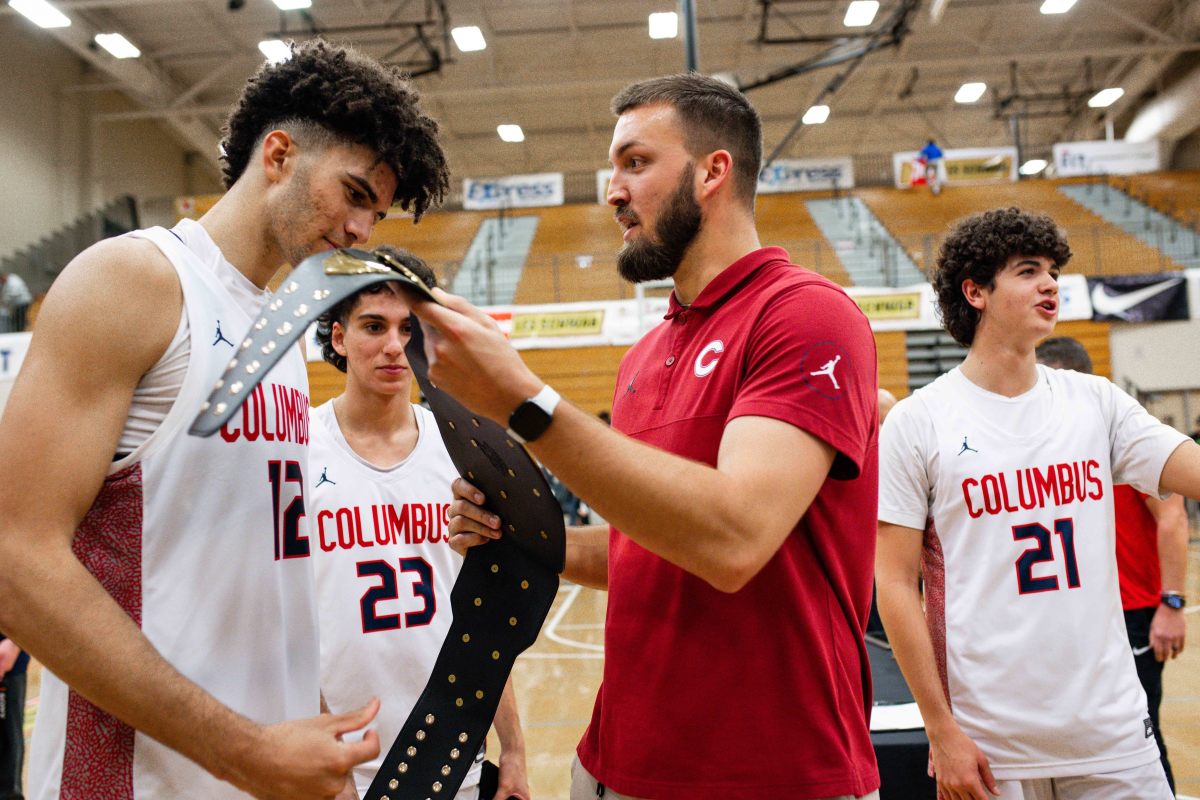 Columbus Harvard Westlake boys basketball Les Schwab Invitational December 30 2023 Naji Saker 2 -Southridge Harvard Westlake boys basketball Les Schwab Invitational postgame December 2023 Naji Saker-437