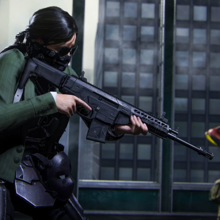 Call of Duty Modern Warfare 3 screenshot showing the SOA Subverter Battle Rifle.