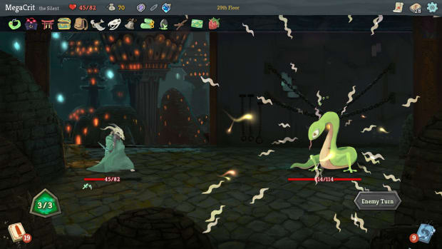 Slay the Spire screenshot of a battle.