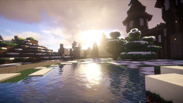 Minecraft running with Contiuum shader installed