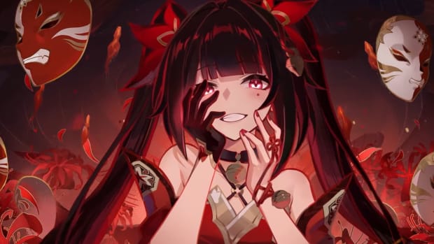 Honkai: Star Rail Sparkle Trailer screenshot showing Sparkle with an insane facial expression.