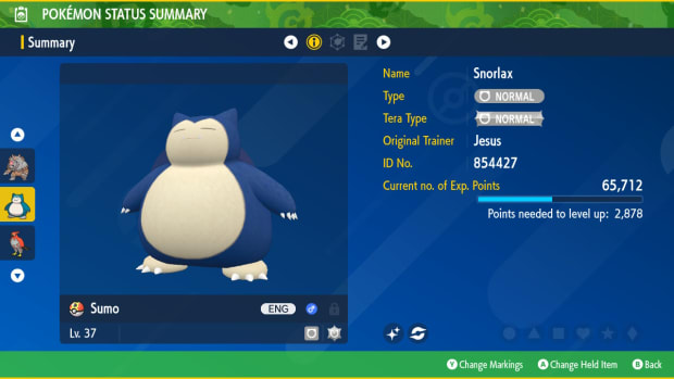 Pokemon SV DLC Shiny Snorlax